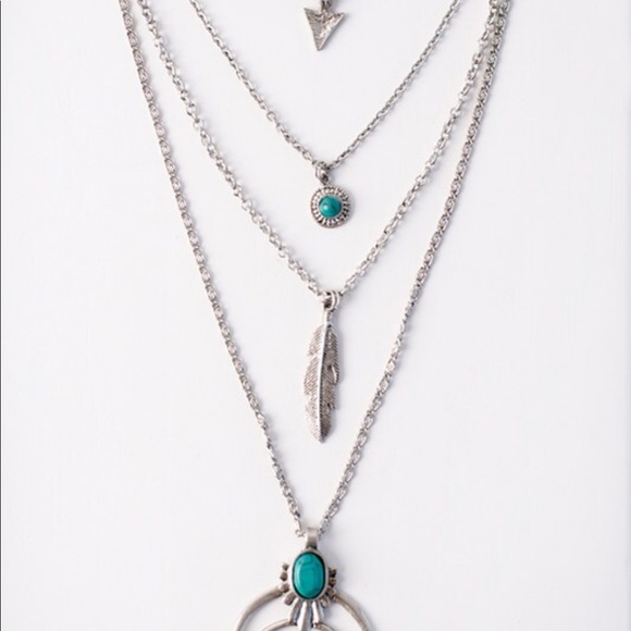 Layered Boho Turquoise Necklace - Picture 3 of 3